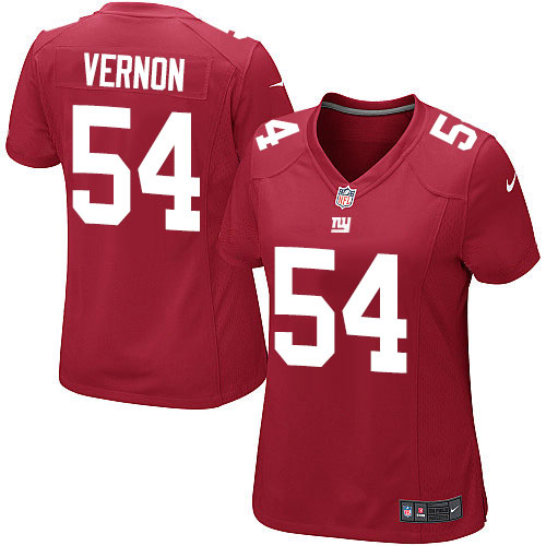 Women's Elite Olivier Vernon Nike Jersey Red Alternate - #54 NFL New York Giants